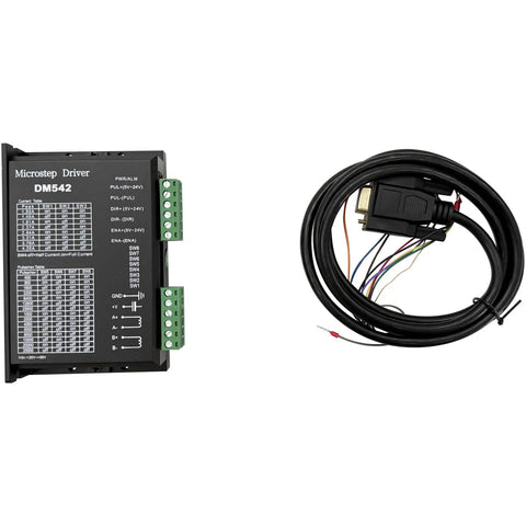 Pro Grade Hollow Shaft Worm Drive Motorized Rotary Index Table With Synced Step Driver DM542 microstep motor driver and cable.