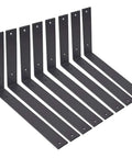 Heavy Duty 12 Inch L Shelf Brackets Set Black Metal Wall Mount Brackets With 5mm Thick Steel Includes Screws And Anchors