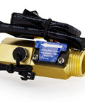 Water Flow Control Meter With LCD Display And G Half Inch Thread Hall Sensor Flowmeter Temperature Sensor in brass housing