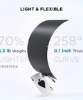 100W Flexible Solar Panel For Off Grid Power, High Efficiency 23 Percent, IP68 Waterproof, Lightweight 5.1 Lb, Curved Design