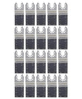 35-89mm Oscillating Multitool Saw Blades Set - 20-Piece Metal And Wood Cutting Blades displayed in grid formation