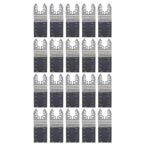 35-89mm Oscillating Multitool Saw Blades Set - 20-Piece Metal And Wood Cutting Blades displayed in grid formation
