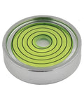 Horizontal Bead Metal Round Universal Spirit Level Bubble Green in White Diameter 25mm-60mm 1Piece(JYF30-5010QQ) from the side.