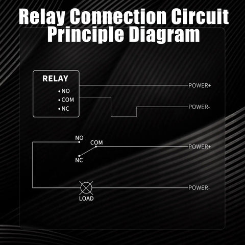 Diagram illustrating relay connection circuit for 24 Pieces 5V Relay Module One Channel With Optocoupler And Opto Isolation.