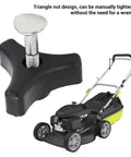 Sturdy 5 Piece Lawn Mower Handle Knobs Set With Head Screws And Nuts, Hard Plastic Metal Kit For Durable Replacement Parts And Upgrades To Fix Your Yard Equipment Smoothly Today. Triangle nut mower handle knob, black plastic with metal screw, on lawn mower handle