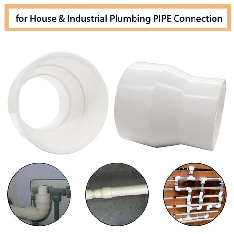 PVC Reducer Coupling Socket To Socket 4 Inch By 2 Inch Schedule 40 DWV Pipe Fittings for DIYers and Pros in Home Improvement and Industrial Plumbing