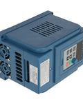 380V 6A VFD Inverter For 2.2kW 3-Phase Motors, Go-To Variable Frequency Drive With PWM Control, Low Noise, EMI Shield, Quick Install Speed Controller For Industrial Apps. blue metal VFD enclosure with control panel