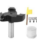 Get This Top Tier High Performance 1/2In Shank Spoilboard Surfacing Router Bit With 3 Sharp Carbide Blades For Effortless CNC Wood Planing And Smooth Surface Prepping with extra blades and wrench.