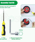 Upgraded Whirlpool Dryer Repair Kit With Hella Durable 4392067 Parts And Wpw10314173 Drum Rollers tools including flat screwdriver and hex wrench.