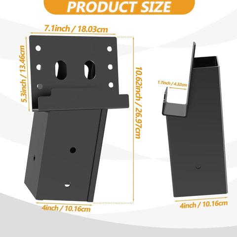 Beefy 4x4 Compound Angle Brackets For Deer Stands And Hunting Blinds Heavy Duty Steel Elevated Platform Brackets Set Of 4 For Tree House Shooting Shack And Observation Deck