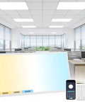 1 Pack 2x4 LED Flat Panel Light 70W 7700LM Recessed Ceiling Fixture With CCT 3000K To 6500K Dimmable Smart App and Wall Switch Control
