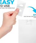 Hand holding a clear tab from the 10 Pcs Vertical Blind Repair Clip Set With Clear Tabs Replacement For Quick DIY Fixes