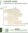 Thick Peel And Stick Backsplash Tiles In Beige Marble Look for Kitchen and Bath Self Adhesive Vinyl Wall Tiles dimensions