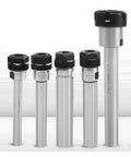 Heavy Duty ER Extension Rod For CNC Milling Machine With Super Low Runout And Ultra Precision Grinding For Stable Cutting High Speed Spindle Tool Lengthen Kit, five lengths, alloy steel, with black secure nuts.