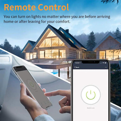 Smart WiFi Light Switches 2 Gang Pack With Remote Control Scheduling No Hub Needed Neutral Wire Required Works With Google Home And Voice Control 2 Pack displayed on mobile app