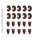Heavy Duty Brown Plastic Drawer Slide Glides 10 Piece Center Rail Repair Kit Compatible With Vaughan Bassett Legacy Pulaski Dressers. Includes 10 glides and screws.