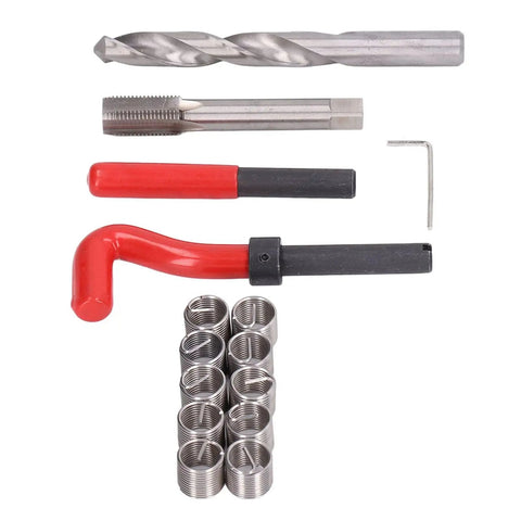 M14x1.5 Thread Repair Kit With Stainless Steel Inserts HSS Drill And Tap For Auto Engine Block Repair 15 Piece Hand Tool Set