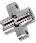 180 Degree Invisible Folding Door Hinges Hapivida, Zinc Alloy Cross Hidden Cabinet Hinges for 43.7mm to 94mm Sliding Doors