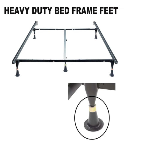Metal bed frame with Six Pack Reinforced Bed Frame Feet Replacement Sliders Easy Install No Tools Needed Prevent Sliding