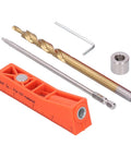 Hella Precise Pocket Hole Jig Kit With Metal Step Drill Bit And Hex Wrench Plus Screwdriver, heavy duty tools for woodworking.