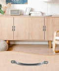 6-inch stainless steel door pulls installed on light wood cabinet, part of 10 Pack Stainless Steel Door Pulls With Screws, Cabinet Drawer Handles