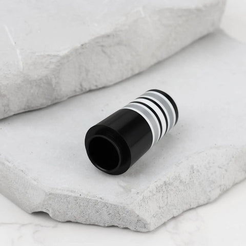 10 Pcs 0.355 Inch Golf Ferrule Set For Ping Callaway PXG Titleist Taylormade Irons And Wedges Tight Fit Plastic Ferrules Replacement For Club Heads Durable Easy Install displayed against a stone surface