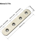 5 Pack Stainless Steel Straight Flat Corner Brace Bracket Mending Repair Plates Fixing Connector Furniture Fittings, 95mm detail