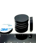 One Inch Round Silicone Rubber Bumper Feet Pads Three Sixteenth Inch Thick With Strong Adhesive Backing Twelve Pack