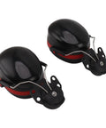 Heavy Duty Hard Hat Earmuffs With Plush Padded Cushions To Crush Loud Racket On The Job Site Adjustable Clips Fit Any Standard Construction Helmet Made From Tough ABS Plastic For All Day Grind - close-up view of earmuffs.