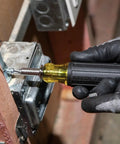 Person using Impact Driver Kit With 7 In 1 SAE Socket Set And 14 In 1 Multi Bit Adjustable Length Screwdriver Two Piece For Tough Jobs
