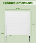 Front view dimensions of 2 Panels Air Conditioner Fence 44 Inches Wide By 48 Inches High Outdoor Privacy Screens Conceal Outdoor AC Units