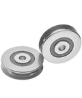 Deep U Grooved Steel Wire Rope Pulley For Industry Equipment Gym Garage Door Opener Beefy Heavy Duty 50mm Outer Diameter 8mm Inner Diameter