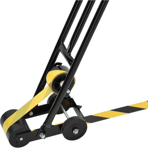 Heavy Duty Floor Tape Applicator For Zero Sweat Safety Line Layout With Dual Comfort Grip Handles and Rock Solid Steel Frame close-up