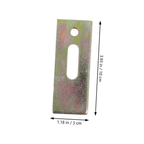 Steel plate from 2 Sets Pro Grade Beefy Heavy Duty Steel Router Clamps Hold Down Kit For Woodworking And CNC, 3cm x 10cm with hole