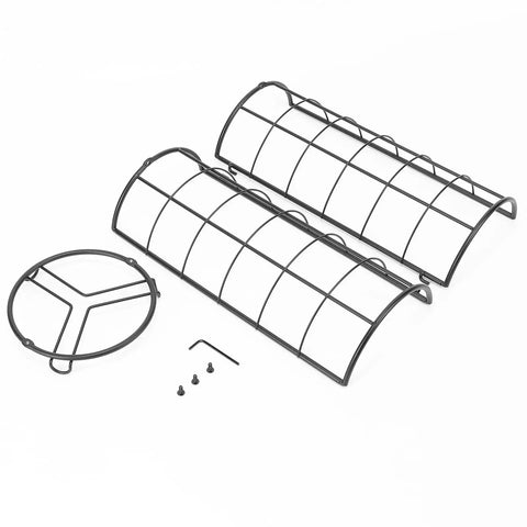 Components of a free standing toilet paper organizer stand with three roll capacity rustproof metal bathroom accessory matte black roll holder