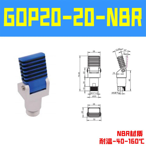 Pro Grade Robotic Arm Pneumatic Holding Tool for Finger Cylinder Pulling and Single Action Fixture GOP GOF 2020 NBR Durable Industrial Clamp for Precision Assembly and Quick Setup, blue NBR