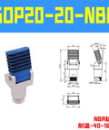 Robotic Arm Pneumatic Gripper Workhorse Holding Tool Finger Cylinder Pulling Single Action Fixture GOP GOF 2020 GOP 20 20NBR Industrial Automation Part For Precise Parts Handling On Assembly Lines, blue NBR model