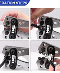 Operation steps using the Beefy Battery Cable Crimp Tool For AWG 10 To 1 Copper Ring Terminals Heavy Duty Wire Lug Crimper.