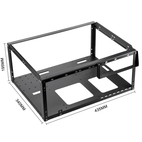 Open Air Test Bench Computer Case For ATX And Micro ATX Motherboards, open frame design, dimensions 435x340x195mm, black SPCC panels