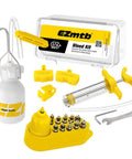 All In One Hydraulic Disc Brake Bleed Kit For Bikes With 12 Oil Filling Joints And Funnel Universal Tool For Shimano Magura Tektro And SRAM Systems Easy At Home Bike Brake Maintenance with tools displayed