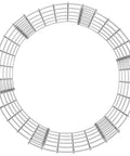 Top view of a Heavy Duty Galvanized Steel Garden Composter 19.7 Inch Diameter Outdoor Compost Bin showcasing mesh-style airflow design.