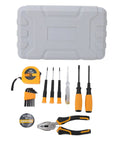 All-Purpose Home Hardware Tool Kit For Furniture Assembly And Electrical Repairs, Lightweight 15-Piece Set With Portable Box