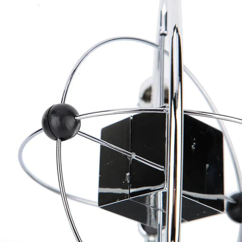 Magnetic Swing Kinetic Orbital Desk Ornament For Your Office Space With Smooth 3D Pendulum Motion Space Themed Decor That Sparks Creativity And Vibe Easy Setup Modern Sleek Office Accessory, black metal cube
