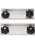 Two Piece T Track Stop Kit For Aluminum T Track Stop Blocks CNC Machining Clamps Low Profile Silver Anodized Locks Secure Workpiece Holders