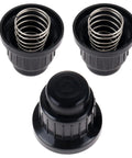 Three Pack AA Battery Push Button Igniter Caps Replacement For Tabletop Griddles Gas Fire Pits And Patio Heaters Durable Plastic Switch Caps Knobs For Standard Igniters On Blackstone Style Grills shown from above