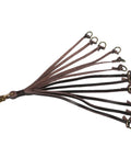 Leather Hunting Strap With 12 Ringed Loops And Brass Snap Hook for carrying waterfowl, ducks, doves, quail, and grouse.