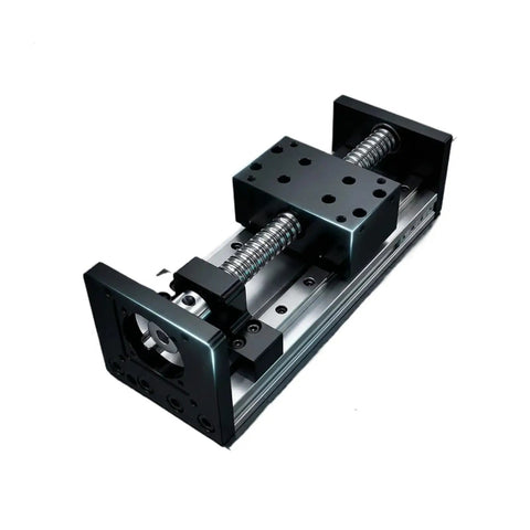 Bulletproof HGH20 Linear Guide Slide Table Heavy Duty Rail System with ball screw, adjustable width and smooth motion.
