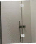 Brushed Stainless Glass Shower Door Hinge, 180 Degree Clamp For 4mm Frameless Shower Stall, smooth operation in modern bathroom