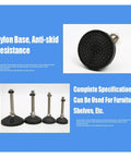 Heavy Duty Leveling Feet 2 Pack With 60mm Base Adjustable Furniture Legs M10 M12 M16 M20 M24 shown with nylon anti-skid base