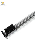 Close-up of the Ball Screw Linear Motion Actuator Kit With 1200mm Travel Dope CNC Rail Slide Table support bracket and screw drive.
